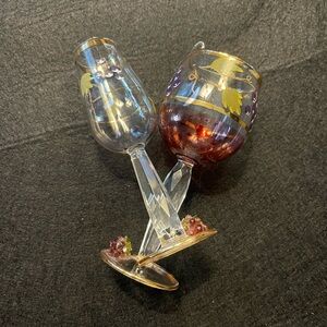 Colorful Hand-Painted Wine Glasses